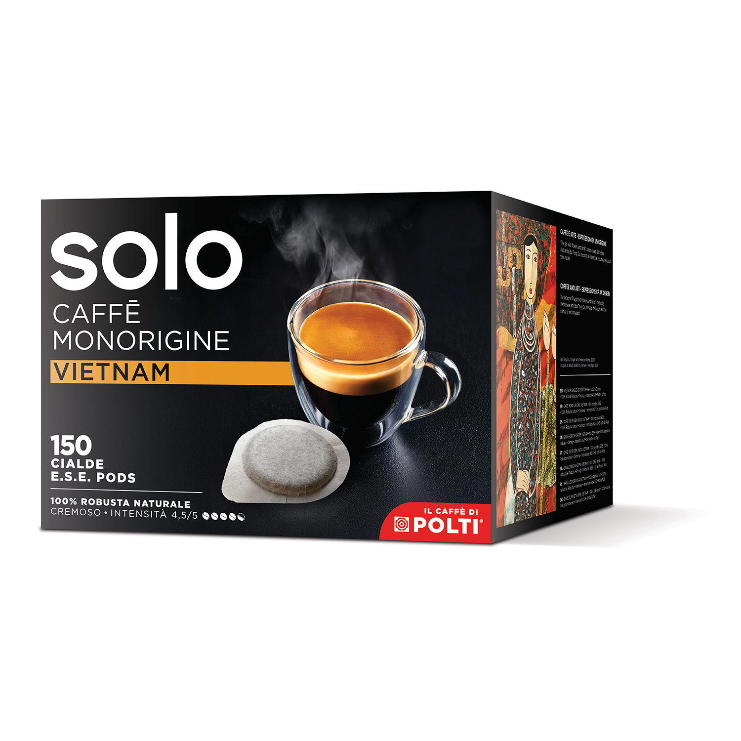 150 cápsulas SOLO Caffè Monorigine Vietnam 