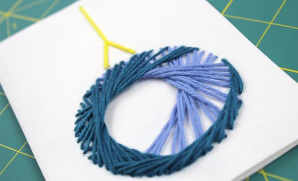 Cartões de Natal bordados