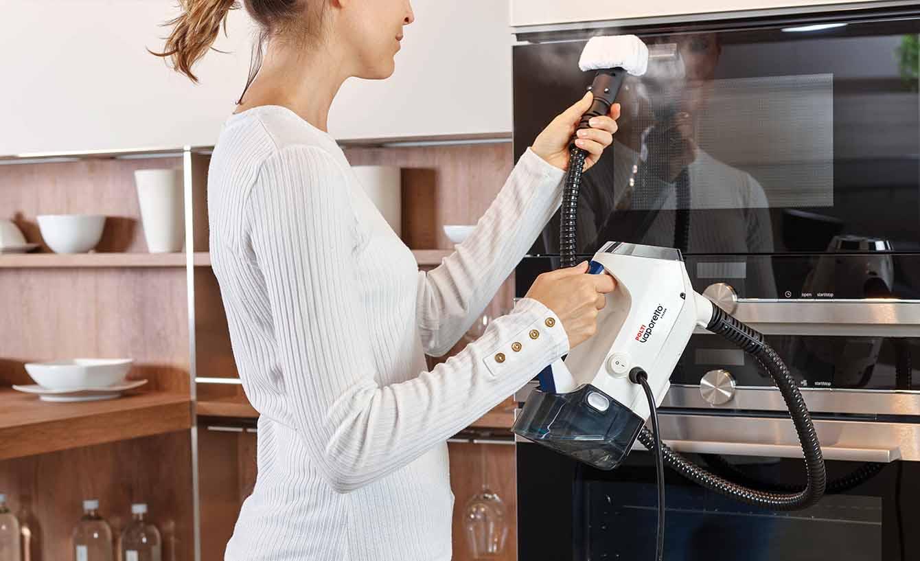 Limpeza eficaz do exaustor: elimina a gordura com vapor e sem químicos