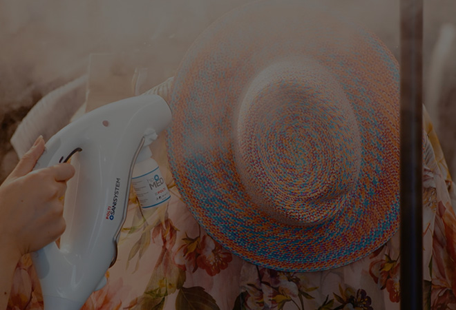 O vapor de Polti Sani System para a sanificação da tua loja de roupa